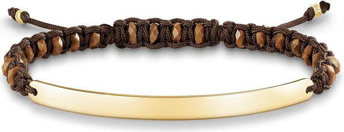 Thomas Sabo Armband Braun (21 cm, Kunststoff, Silber)