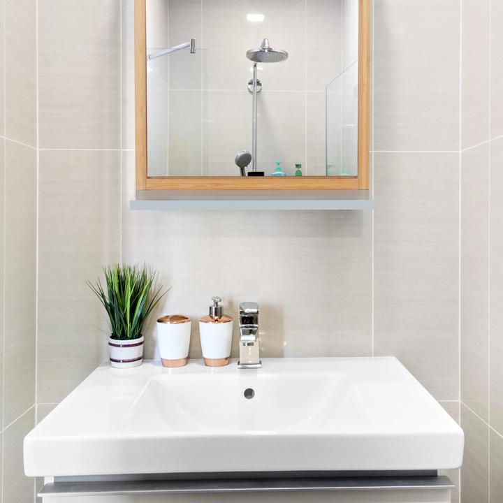 Actual product image Relaxdays Wall Mirror with Shelf (38 x 12 x 54.5 cm)