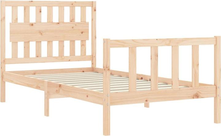 Produktbild VidaXL Massivholzbett mit Kopfteil 100x200 cm (100 x 200 cm)