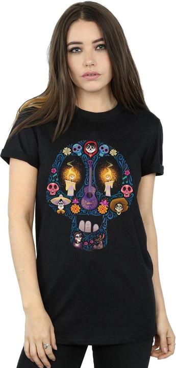 Actual product image Disney Womens/Ladies Coco Candle Skull Cotton Boyfriend T-Shirt (XL)