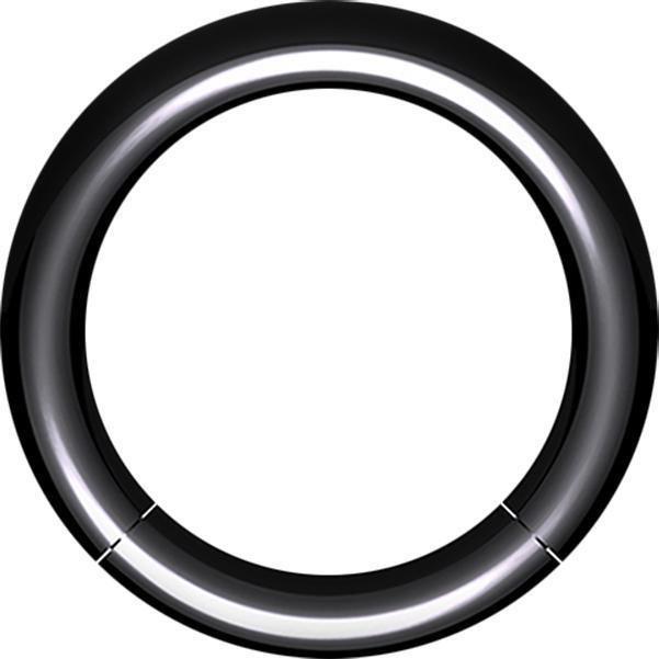 Star Piercing Segmentring schwarz (Acryl, ohne Messing)