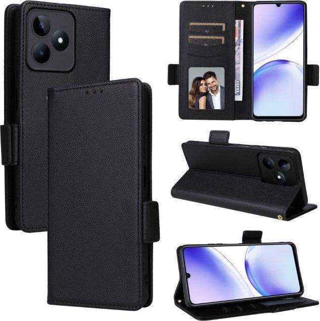 Actual product image MU Classic Litchi Leather Bookcover Series (Realme Note 50)