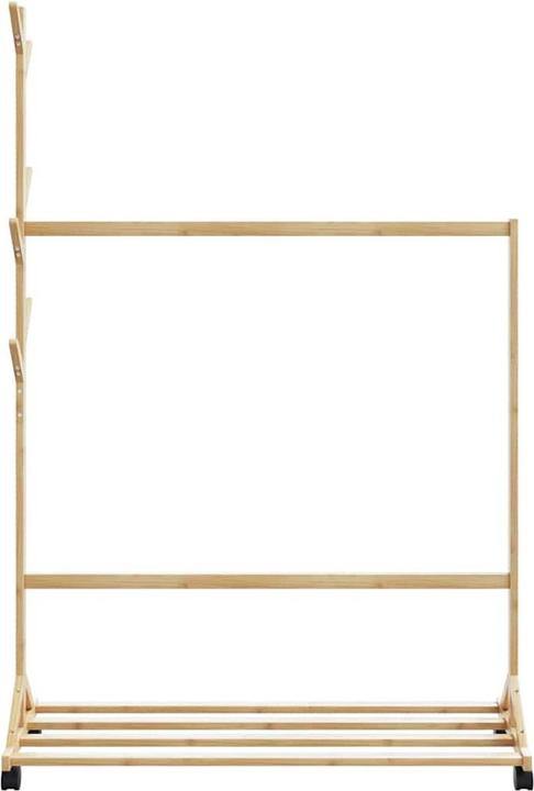 Immagine prodotto VidaXL Appendiabiti con ganci e rotelle 100x35x157 cm in bambù