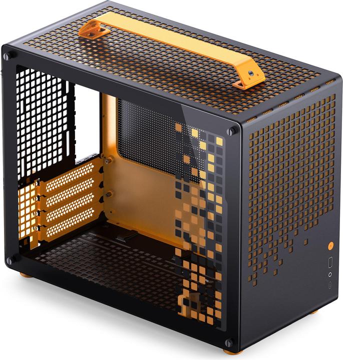 Produktbild Jonsplus MATX Handle Case Z20 - Black-Orange (mATX, Mini-ITX)