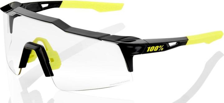 100% Speedcraft Small Photochromic Lens Sonnenbrille (Gloss Black, Photochrome)