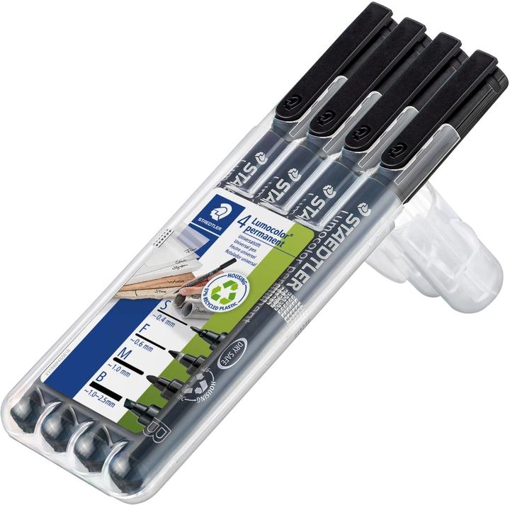 Staedtler Permanent (Schwarz, 2.50 mm, 4 x)
