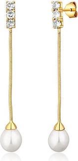 Produktbild JVD - Elegant gold plated earrings with river pearl SVLE1581XD2GP00