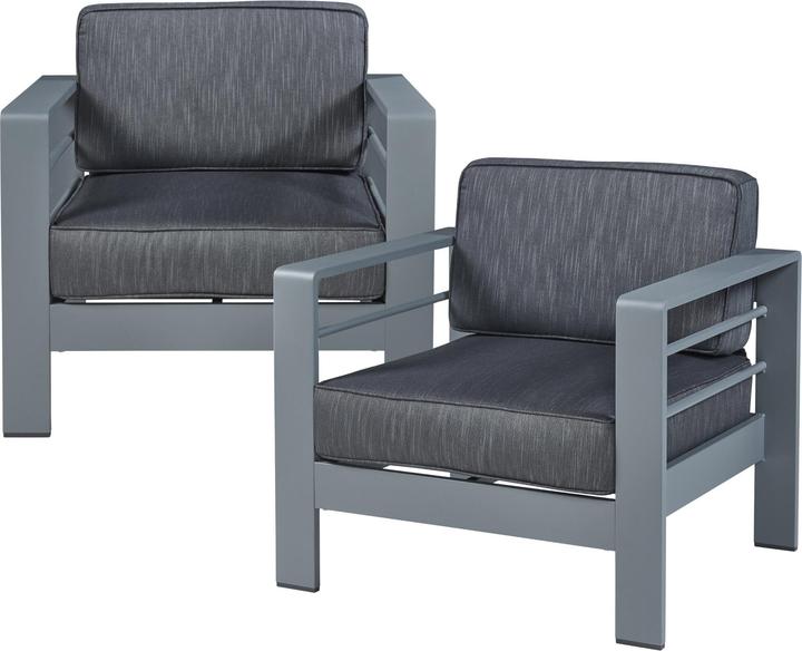 Image du produit Casa.Pro Fauteuil d'extérieur avec table Avise 3 pièces aluminium