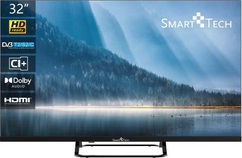 Smart Tech TV 32 Zoll HD Fernseher, DVB-T2/C/S2, Dolby Audio, Hotel Mode, 2024 (32HN01V) (32", LED, HD ready, 2024)