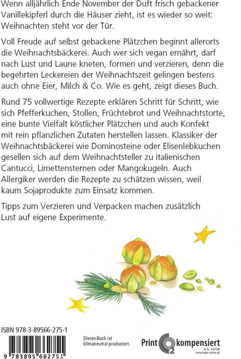 Immagine prodotto Vegane Weihnachtsbäckerei (Tedesco, Angelica Eckstein, 2015)