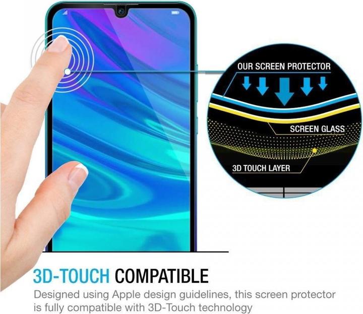 Actual product image Screenguard Huawei P Smart 2019 Full Screen Protective Glass Film 2.5D 9H (1 Piece, Huawei P Smart (2019))