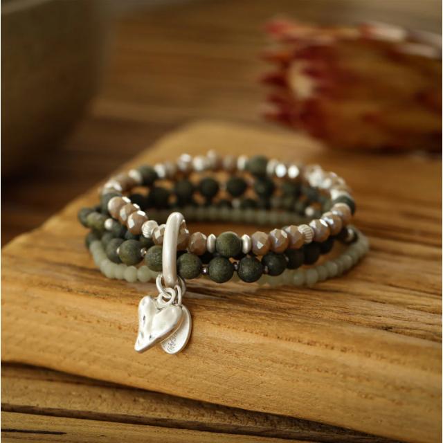 Produktbild Andreani Armband mit echter afrikanischer grüner Jade (19 cm)