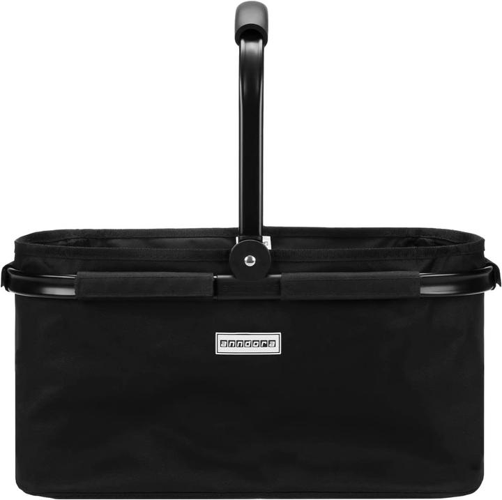 Actual product image Anndora Shopping Basket FULL BLACK 22 litres