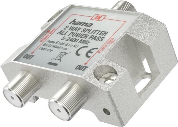 Image du produit Hama Distributeur SAT, 2 voies, entièrement blindé (5 dB, Manifolds et Brancheurs)