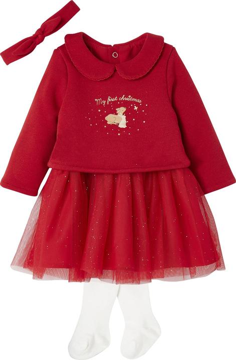 Actual product image Vertbaudet Christmas baby set: dress, hairband & tights (74)