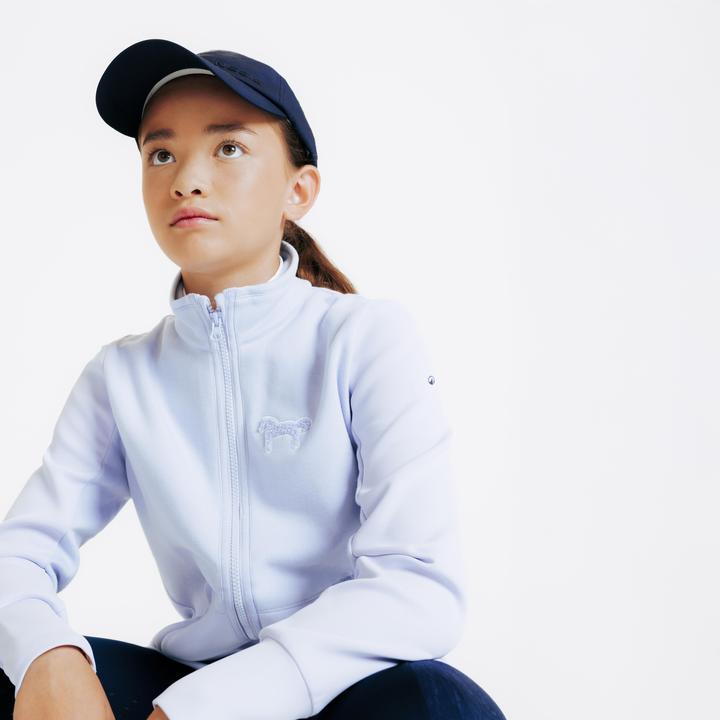Produktbild Fouganza Reit-Sweatjacke 500 Kinder lila (6, 7, 8)