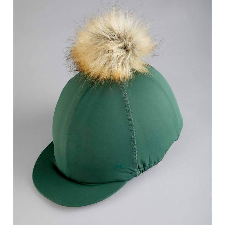 Produktbild Premier Equine Reithelmhaube aus Jersey mit Bommel aus Kunstpelz (One Size)