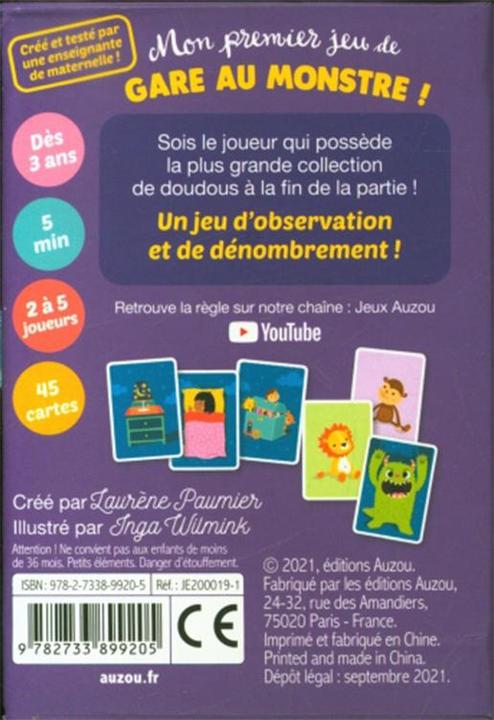 Image du produit Mon premier jeu de gare au monstre! Sauve tes doudous! (Français)