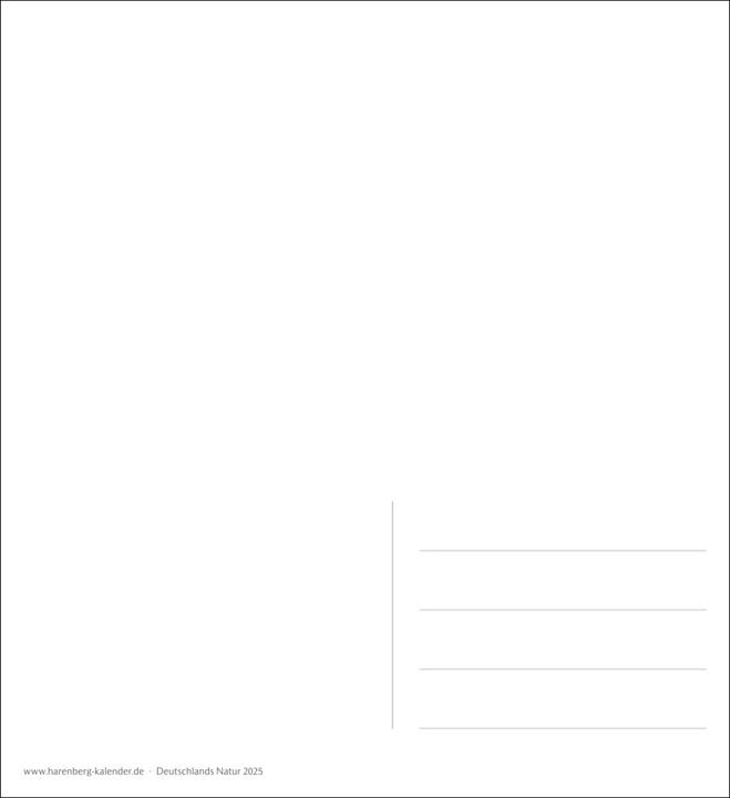Produktbild Harenberg Deutschlands Natur Postkartenkalender 2025 - Kalender mit 53 Postkarten (Harter Einband, Deutsch)
