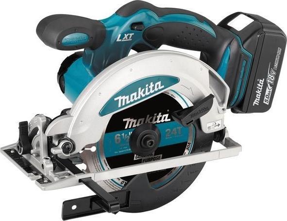 Makita DSS610RTJ Sega circolare a batteria, 18 V, 2x 5,0 Ah Li-Ion, 57 mm, ø165x20mm 24T, 3,5 kg, MAKPACK