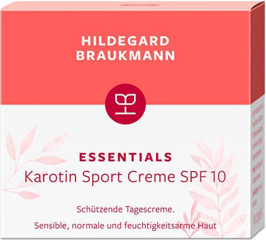 Produktbild Hildegard Braukmann ESSENTIALS Karotin Sport Creme SPF 10 (50 ml, Tagescreme, Bis SPF 10)