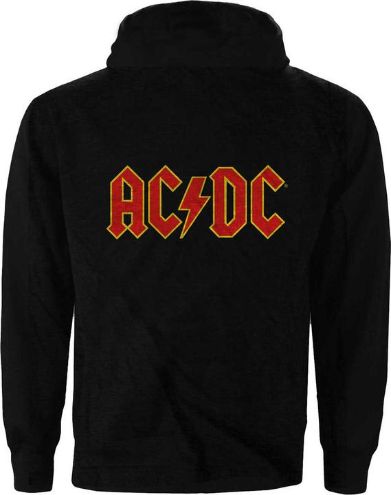 Produktbild AC/DC Hoodie mit durchgehendem Reissverschluss Logo (S)