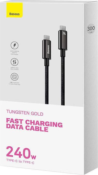 Actual product image Baseus USB C – USB C (3 m, USB 2.0)