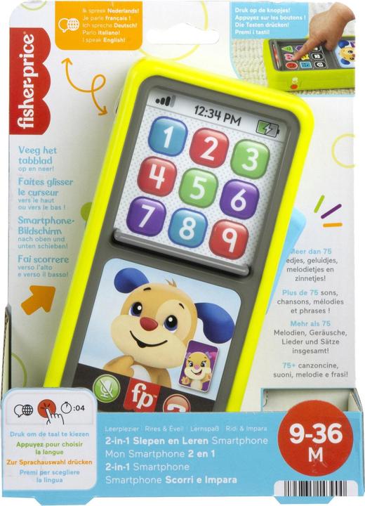 Produktbild Fisher-Price 2-in-1 Slide to Learn Smartphone (DU, F, D, I, QE) (Deutsch, Französisch, Englisch, Italienisch)