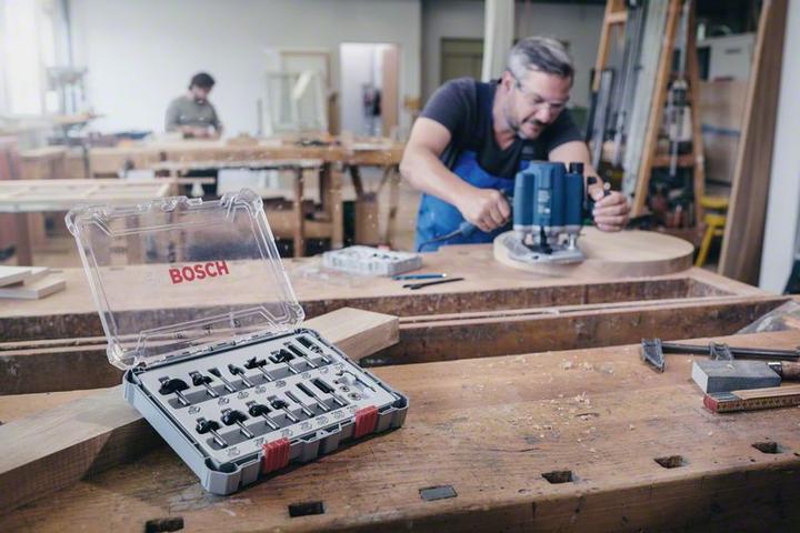 Immagine prodotto Bosch Professional Zubehör Set di bave a mano libera. Gambo da 8 mm. 30 pezzi