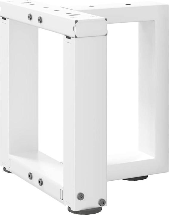 Produktbild VidaXL Couchtischbeine T-Form 2 Stk. Weiss 30x25x(30-31) cm Stahl Tischbein