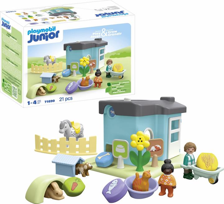 Immagine prodotto Playmobil Pensione per animali con distributore di cibo (71690, Playmobil 1.2.3)