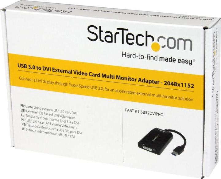 Produktbild StarTech USB 3 To Dvi Video Adapter (DVI, USB-A, 7.80 cm)