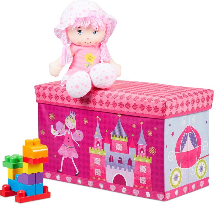 Actual product image Relaxdays Kids' Toy Box Ottoman