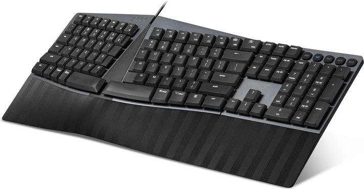 Produktbild Perixx PERIBOARD-535 DE BR, Kabelgebundene ergonomische mechanische Tastatur - flache braune taktil (DE, Kabelgebunden)