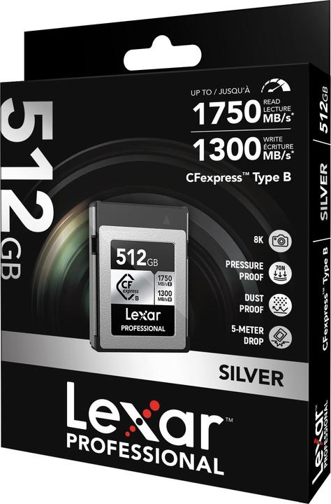 Actual product image Lexar Pro Silver Series (512 GB, CFexpress type B)