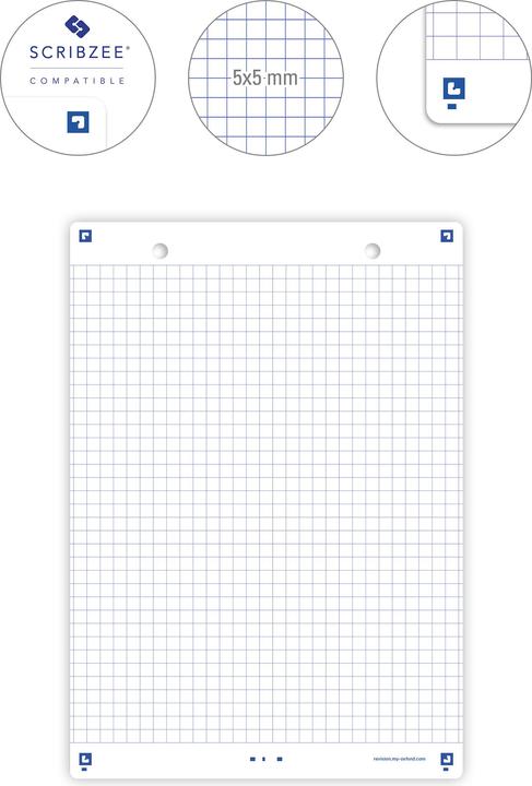 Produktbild Oxford Fiches bristol REVISION 2.0, A5, blanc (A5, 250 g/m²)