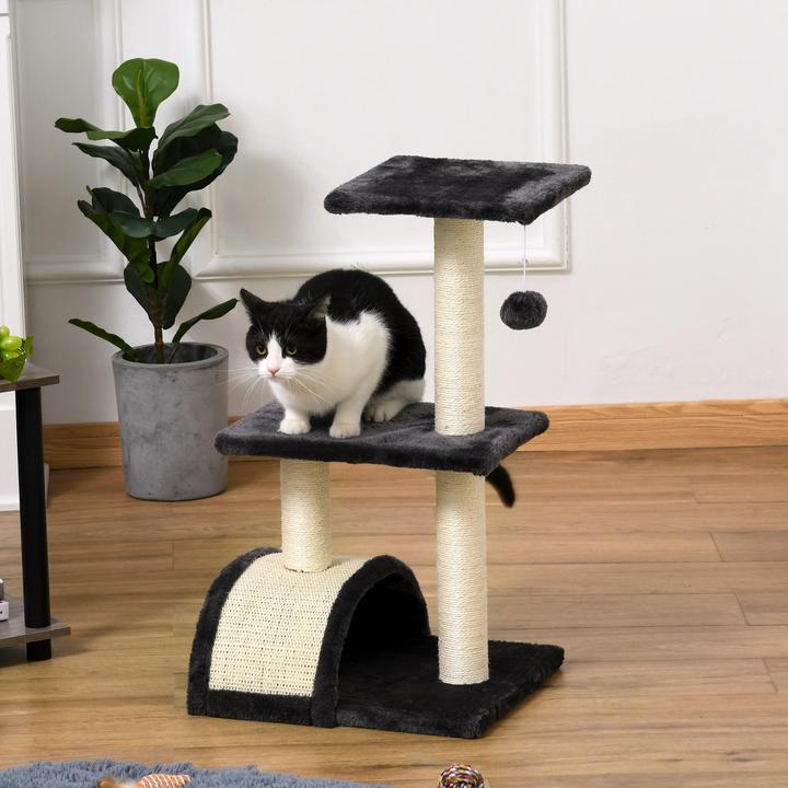 Actual product image Jamb Cat tree (72 cm, Dark grey Beige)