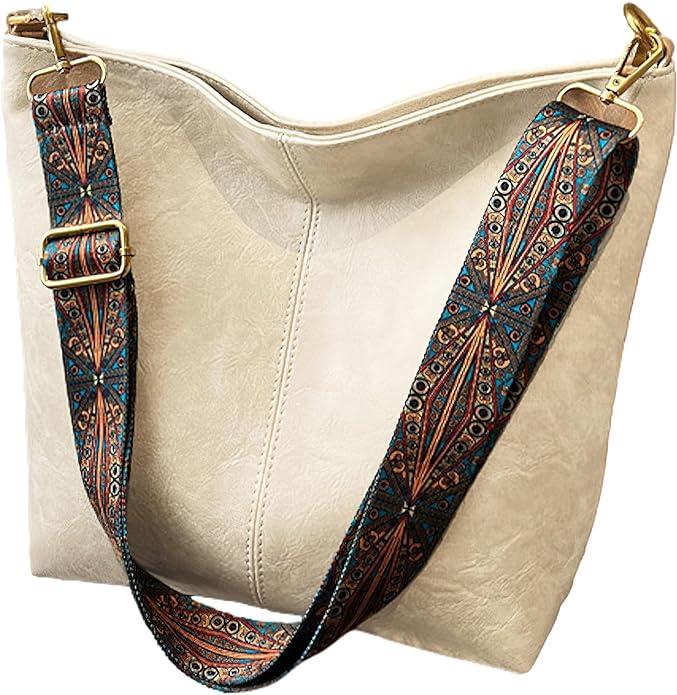 Produktbild Only-Bags.Store Vintage grosse Kapazität Hobo Tasche, Retro-Schulter-Tasche, Frauen Bohemian Handtasche & Geldbörse