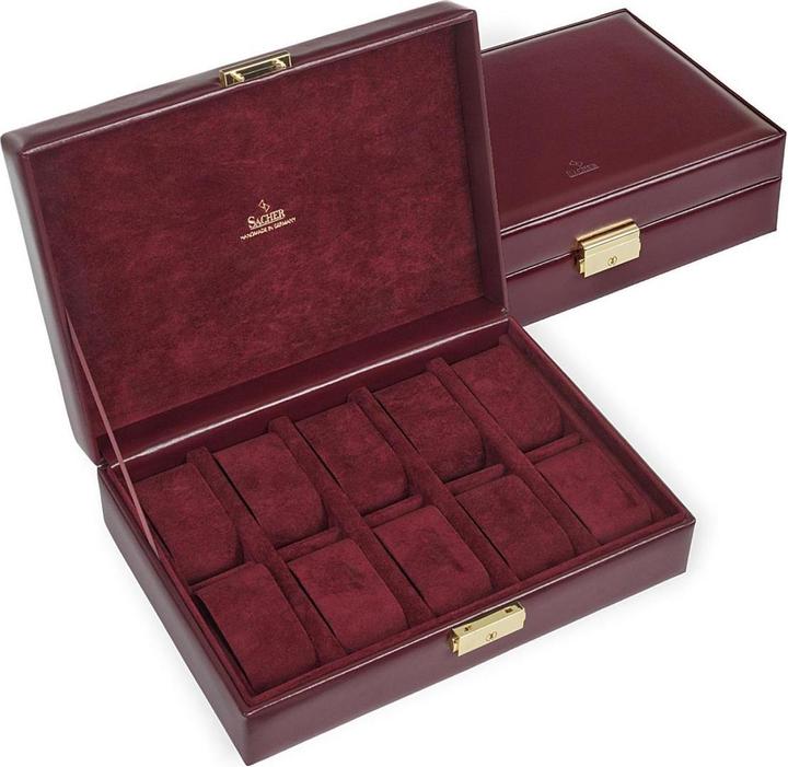 Produktbild Sacher 2018.301.010101 - Uhrenetui für 10 Uhren acuro bordeaux Leder