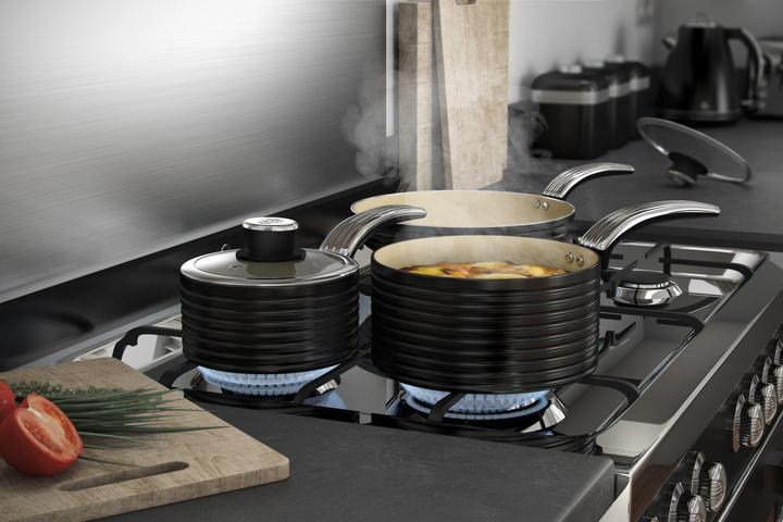 Actual product image Swan Pot set retro RETRO SWPS3020BN (Pan set + pot set)