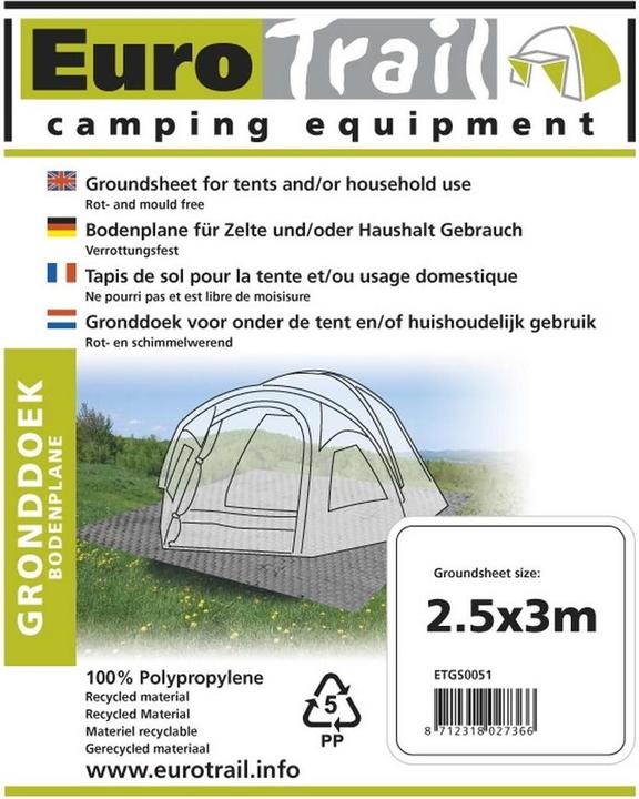 Actual product image Eurotrail Water-permeable/breathable ECO tent floor