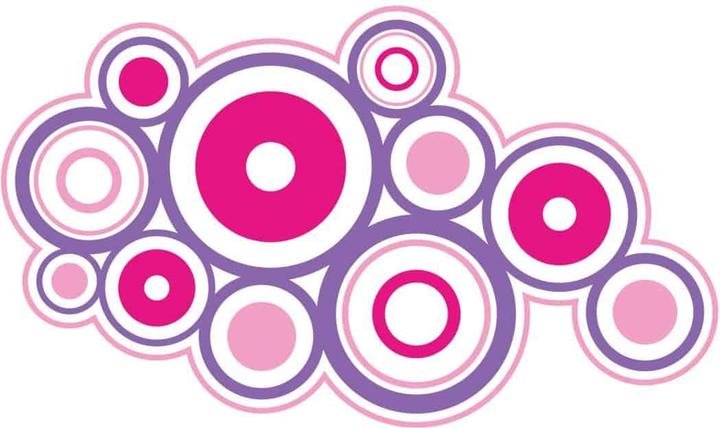 Produktbild Trenddeko Retro Ringe pink (160 x 94 cm)