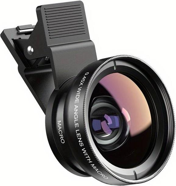 Actual product image PhoneLook APEXEL Smartphone Camera Lens Attachment 2 in 1 Ultra Wide Angle 0.45x Lens & Super Macro Lens