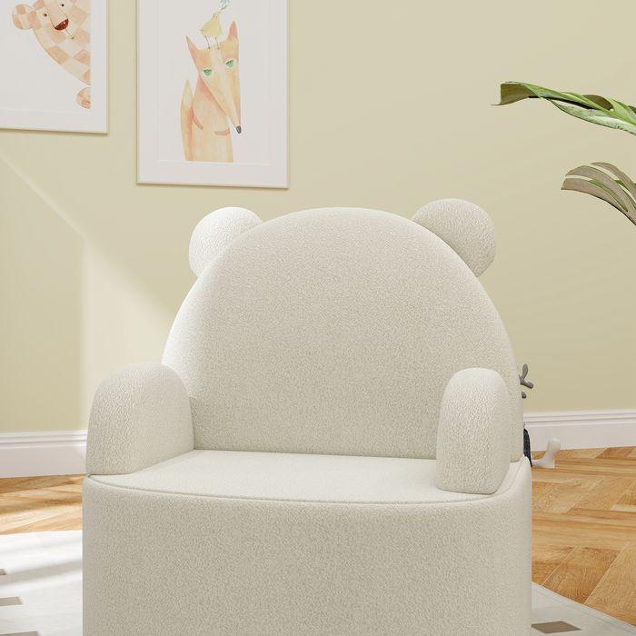 Image du produit Swisshandel24 Fauteuil enfant, canapé enfant, teddy fleece, forme ours, 1,5-3 ans, beige (Fauteuil pour enfants)