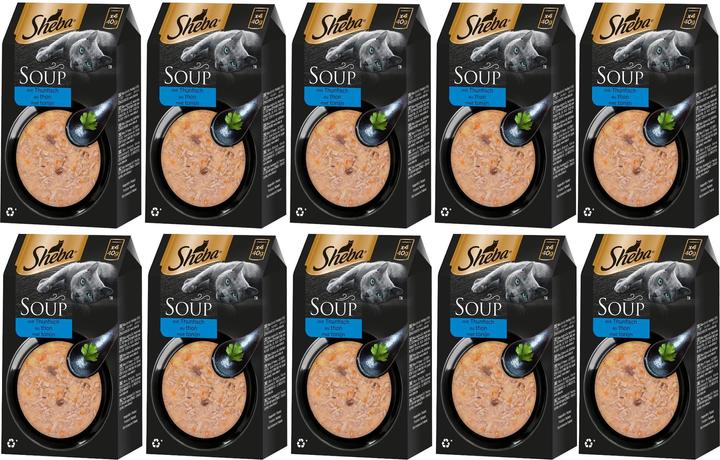 Image du produit Sheba SOUP Multipack Sachets-portions au thon (Adulte, 10 pcs, 1600 g)