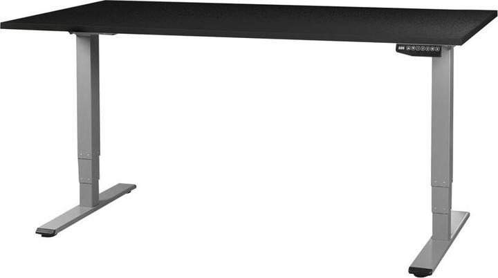 Contini höhenverstellbarer Bürotisch 1.6x0.8m Schwarz / Gestell dunkelgrau