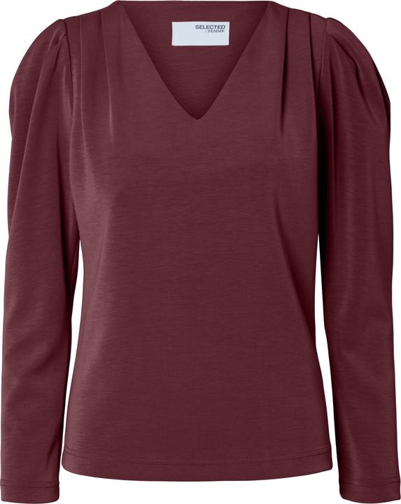 Selected Femme Drapiertes Top mit V-Ausschnitt