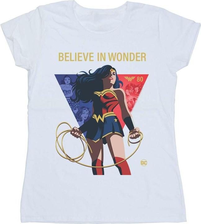 Immagine prodotto Wonder Woman 80th Anniversary Believe In Wonder Pose Maglietta Donna (M)