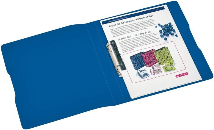 Image du produit Herlitz Classeur à anneaux easy orga to go, A4, 2 anneaux, bleu opaque D-Combi-mécanisme, largeur du dos : (A4, 27 mm, 1 pièce(s))