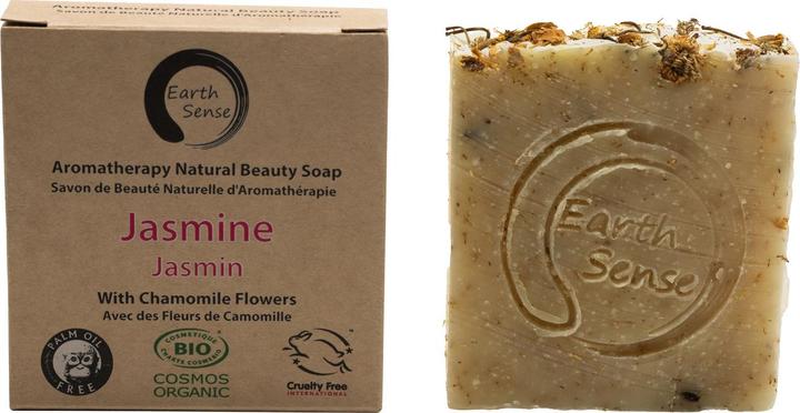 Produktbild Natura Punto Palmölfreie feste Bio-Seife, min. 72% kaltgepresste Öle, Jasmin mit Kamillenblüten (Hartseife)